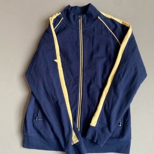 Navy blue and yellow sports zip up!